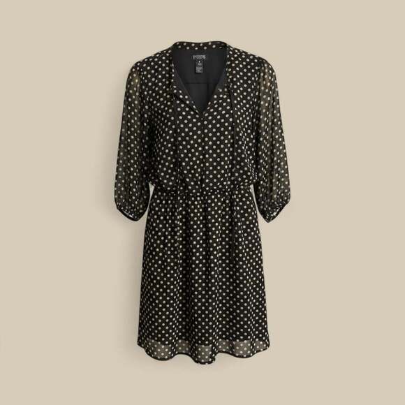 ENFOCUS STUDIO Dresses & Skirts - En Focus Studio Polka Dots Elastic Waist Dress